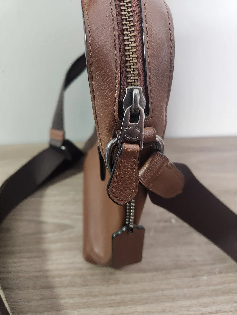 Coach Men's Crossbody Leather Flight Bag